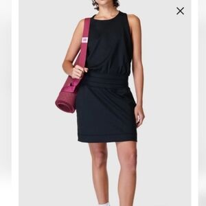 NWT Sweaty Betty Gaia Performance Yoga Dress Black Size Small